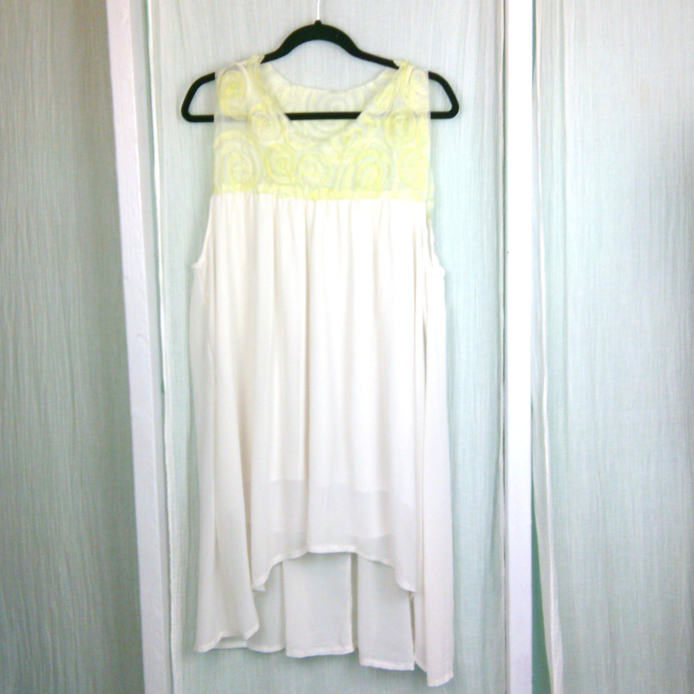 🍩 Chiffon high low tunic mini dress